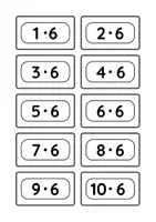 Vorschau - Bildkarten - Kärtchen zum Üben der 6er-Reihe für die 2. und 3. Klasse - Seite 2