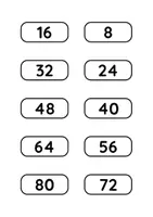 Vorschau - Aufgabenkarten - Kärtchen zum Üben der 8er-Reihe für die 2. und 3. Klasse - Seite 2