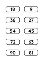 Vorschau - Aufgabenkarten - Kärtchen zum Üben der 9er-Reihe für die 2. und 3. Klasse - Seite 2
