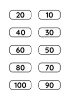 Vorschau - Aufgabenkarten - Kärtchen zum Üben der 10er-Reihe für die 2. und 3. Klasse - Seite 2