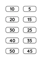 Vorschau - Aufgabenkarten - Kärtchen zum Üben der 5er-Reihe für die 2. und 3. Klasse - Seite 2