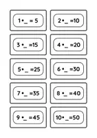 Vorschau - Aufgabenkarten - Kärtchen zum Üben der 5er-Reihe für die 2. und 3. Klasse - Seite 3