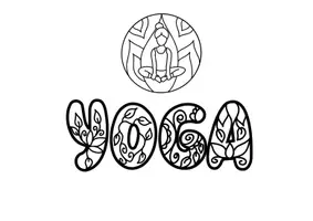 Vorschau - Mal- und Bastelvorlagen - Yogabegriffe Doodles - Seite 3