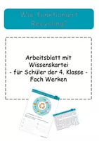 Vorschau - Arbeitsblätter - Wie funktioniert Recycling? - Recycling von Kunststoff - Deckblatt