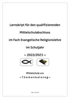 Vorschau - Merkblätter - Lernskript *Quali* für Evangelische Religionslehre im Schuljahr 2022/2023 * Neuer LehrplanPLUS * - Seite 1