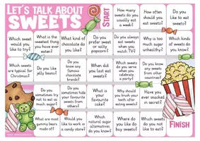 Vorschau - Spiele - sweets / food Let´s talk about boardgame Englisch Spiel - Seite 1