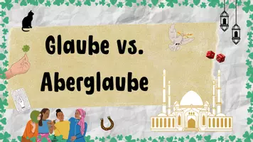 Vorschau - Präsentationen/Tafelbilder - Glaube und Aberglaube (Präsentation, Aufgaben mit Lösungen, Leistungskontrolle) - Deckblatt