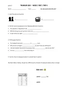 Vorschau - Test - Vocabulary Test zu Access 1 Unit 3 Part A (+ Apostroph) - Seite 1