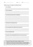 Vorschau - Arbeitsblätter - AB mit Fragen zum Thema "Adoption" + Lösungsblatt + Infografik - Deckblatt