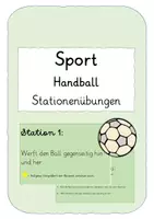 Vorschau - Stundenentwürfe - Materialpaket Handballstationen - Seite 1
