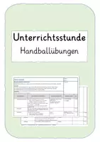Vorschau - Stundenentwürfe - Unterrichtsstunde Handballstationen - Deckblatt