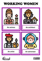 Vista previa - Juegos / Gamificación - WORKING WOMEN - Colour Flash cards - página 1