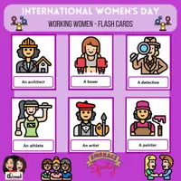 Vista previa - Juegos / Gamificación - WORKING WOMEN - Colour Flash cards - Portada