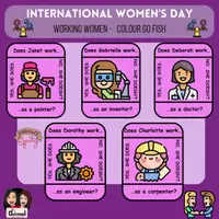 Vista previa - Juegos / Gamificación - WORKING WOMEN (50 Jobs) – Go Fish (Colour) - Portada