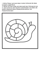Vorschau - Spiele - Doodle Schnecken Würfeln & Malen - Kooperatives Kunstprojekt im Frühling - Seite 1