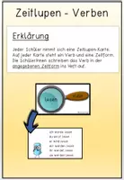 Vorschau - Fördermaterial/Inklusion - ZEITLUPEN Zeitformen Verben / Deutsch / Freiarbeit - Seite 1