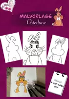 Vorschau - Mal- und Bastelvorlagen - Malvorlage/Fensterbild Osterhase - Deckblatt