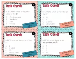 Vista previa - Hojas de trabajo - Decimal Place Value Task Cards - página 2