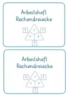 Vorschau - Arbeitsblätter - Arbeitsheft Rechendreiecke im Zahlenraum bis 10 - Seite 1