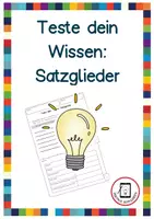 Vorschau - Klassenarbeiten - Teste dein Wissen Satzglieder inklusive Lösung - Deckblatt