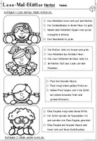 Vorschau - Arbeitsblätter - Lesemalblätter Herbst | Deutsch Klasse 2 - Seite 3