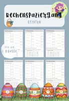 Vorschau - Arbeitsblätter - Rechenspaziergang - Ostern - 1. Klasse - Mathe - Deckblatt