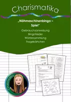 Vorschau - Spiele - Nähmaschinenbingo - spielerisches Festigen von Wissen - Deckblatt