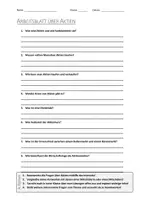 Vorschau - Arbeitsblätter - AB mit Fragen zum Thema "Aktien" + Lösungsblatt + Infografik - Deckblatt