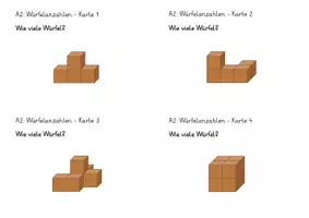 Vorschau - Präsentationen/Tafelbilder - Würfelgebäude-Kartei (32 Karten DIN A6 + Digitalversion zum Präsentieren) - Seite 3