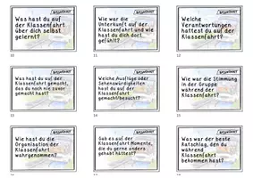 Vorschau - Spiele - Reflexion von Klassenfahrten - Gesprächsanlässe (Stop and Swap) - Seite 1