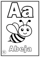 Vista previa - Manualidades / Dibujos para colorear - Lectoescritura: ABECEDARIO BLANCO Y NEGRO - página 1