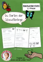 Vorschau - Arbeitsblätter - Im Garten der Schmetterlinge | Sachunterricht Klasse 2 - Deckblatt