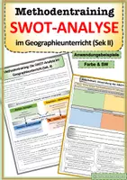Vorschau - Arbeitsblätter - SWOT Analyse Bewertung Erdkunde Geographie Methode Klausurtraining - Deckblatt