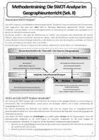 Vorschau - Arbeitsblätter - SWOT Analyse Bewertung Erdkunde Geographie Methode Klausurtraining - Seite 3