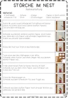 Vorschau - Mal- und Bastelvorlagen - Bastelanleitung: Störche im Nest - Deckblatt