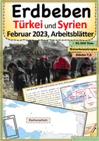 Vorschau - Arbeitsblätter - Erdbeben Türkei und Syrien, differenzierte Arbeitsblätter #ErdbebenTürkeiSyrien - Deckblatt