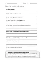 Vorschau - Arbeitsblätter - AB mit Fragen zum Thema "Albanien" + Lösungsblatt + Infografik - Deckblatt