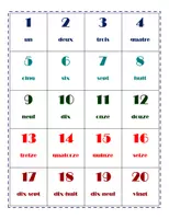Vorschau - Poster - Französisch Lernposter A1 und A2 - Zahlen bis 20, Farben, Monate und Wochentage - Seite 1