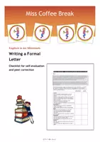 Vorschau - Arbeitsblätter - Formal Letter (Checklist / Peer Feedback) - Deckblatt