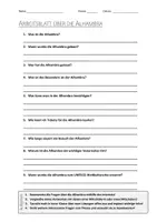 Vorschau - Arbeitsblätter - AB mit Fragen zum Thema "Alhambra" + Lösungsblatt + Infografik - Deckblatt