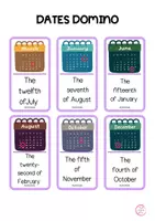 Vista previa - Juegos / Gamificación - DATES & ORDINAL NUMBERS DOMINO - página 3
