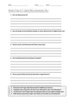 Vorschau - Arbeitsblätter - AB mit Fragen zum Thema "Muhammad Ali" + Lösungsblatt + Infografik - Deckblatt