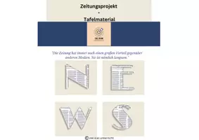 Vorschau - Arbeitsblätter - Materialpaket Zeitung - Aufbau, Tafelmaterial, Freiarbeit - Seite 1