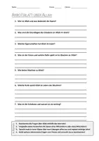 Vorschau - Arbeitsblätter - AB mit Fragen zum Thema "Allah" + Lösungsblatt + Infografik - Deckblatt