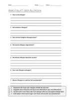 Vorschau - Arbeitsblätter - AB mit Fragen zum Thema "Allergien" + Lösungsblatt + Infografik - Deckblatt