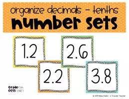 Vista previa - Juegos / Gamificación - Number Sets Organize Decimals Tenths - Portada