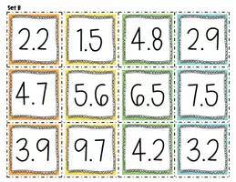 Vista previa - Juegos / Gamificación - Number Sets Organize Decimals Tenths - página 3