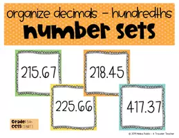 Vista previa - Juegos / Gamificación - Number Sets Organize Decimals Hundredths - Portada