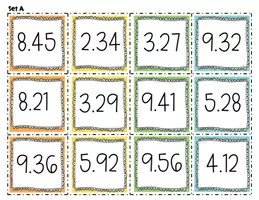 Vista previa - Juegos / Gamificación - Number Sets Organize Decimals Hundredths - página 2