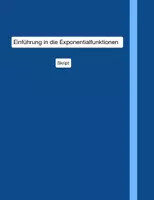 Vorschau - Stundenentwürfe - Einführung in die Exponentialfunktionen_Skript - Deckblatt